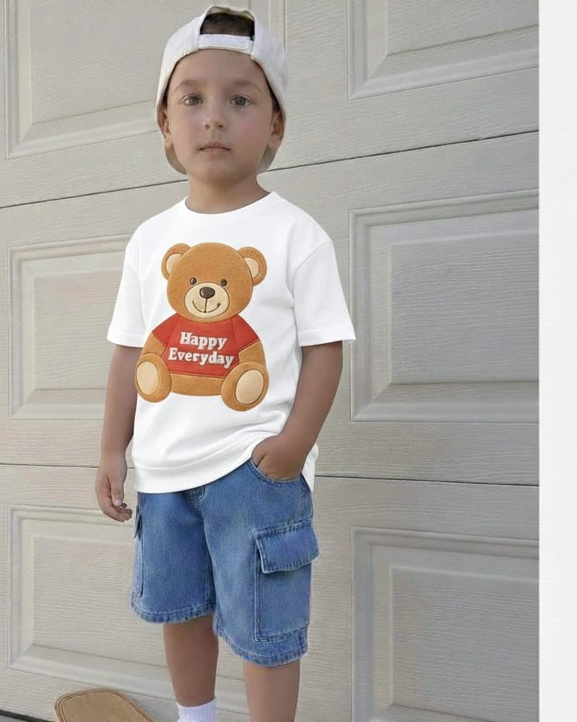 Premium Quality Denim Pants and T-Shirt Set for Kids-1068