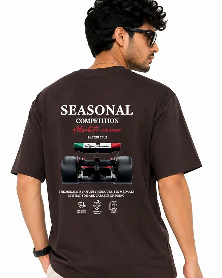 Racing Mindset — Designer Dual Print Drop Shoulder Tee