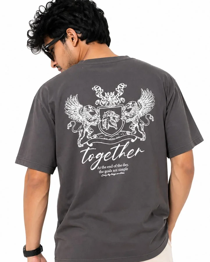 Together — Royal Crest Designer Drop Shoulder Tee