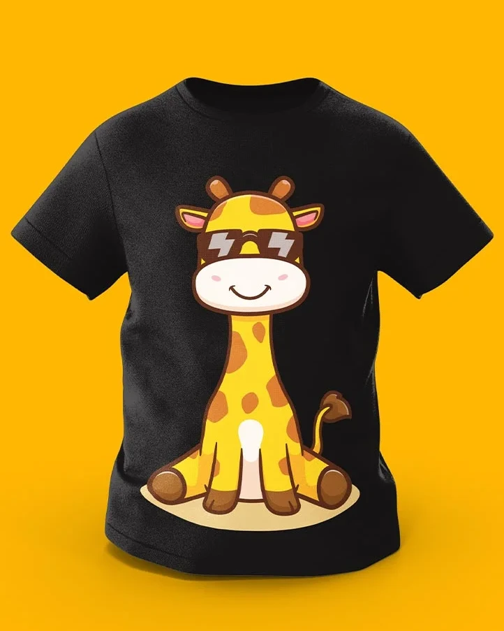 GoofyGiraffe “Cool Giraffe” Sunglasses Style Kids TEE