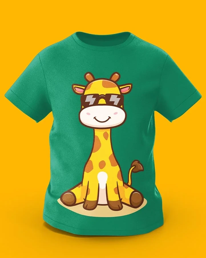 GoofyGiraffe “Cool Giraffe” Sunglasses Style Kids TEE