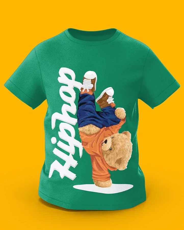 GoofyGiraffe “Hiphop Bear” Street Style Kids TEE