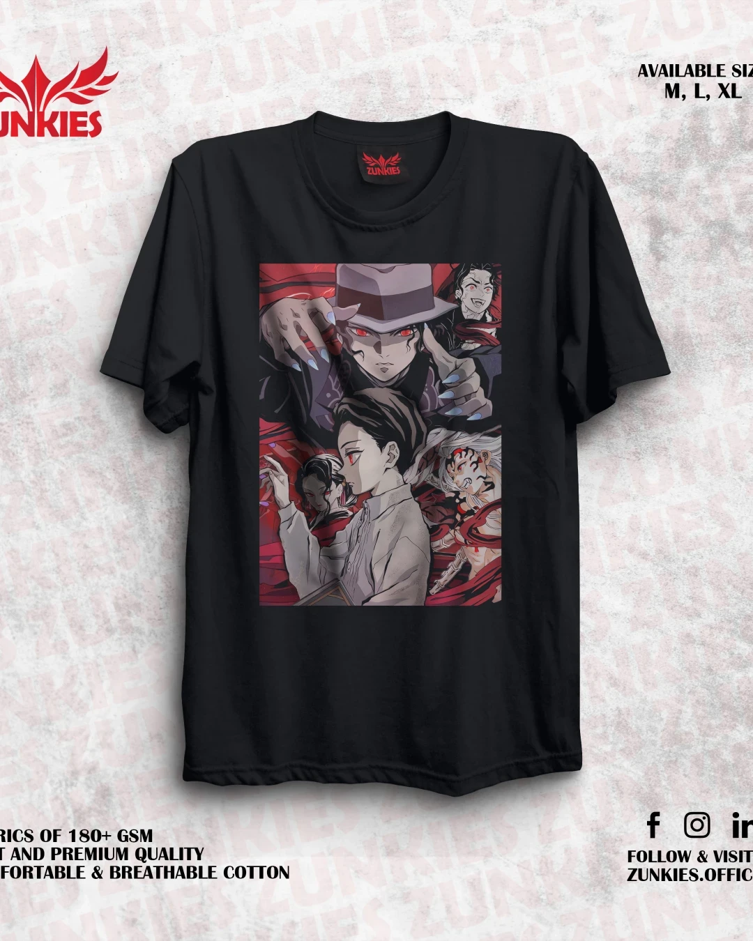 Demon Slayer - Zunkies Oversized Drop Shoulder T-shirt