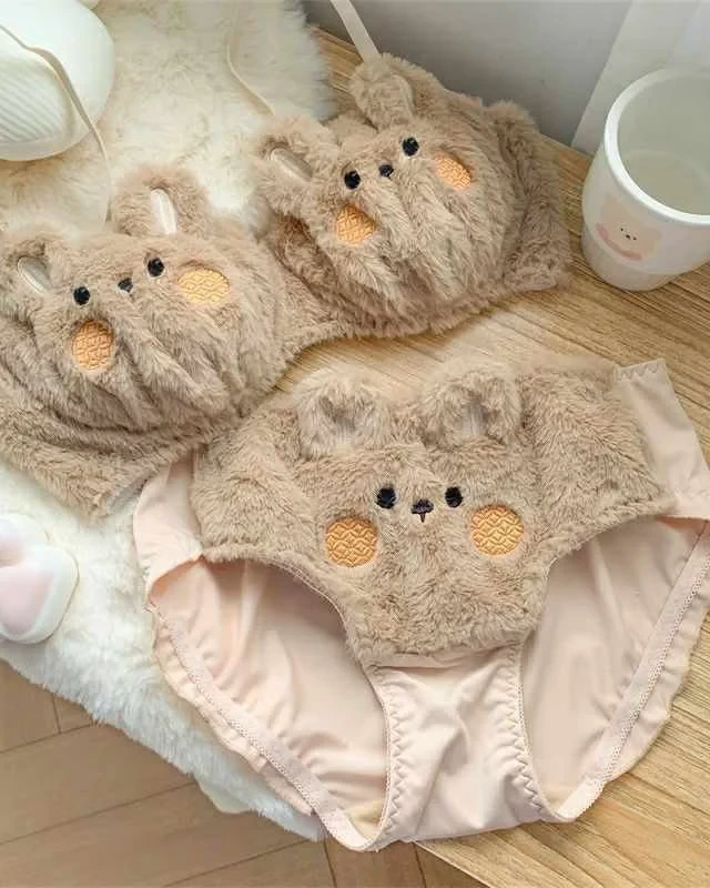 Cute Bunny Bra Panty Set in classic