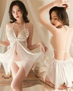 Premium Quality Butterfly Whisper Mesh Nightdressfor