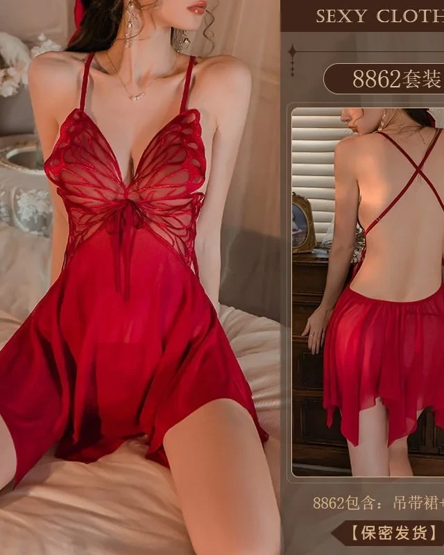 Premium Quality Butterfly Whisper Mesh Nightdressfor