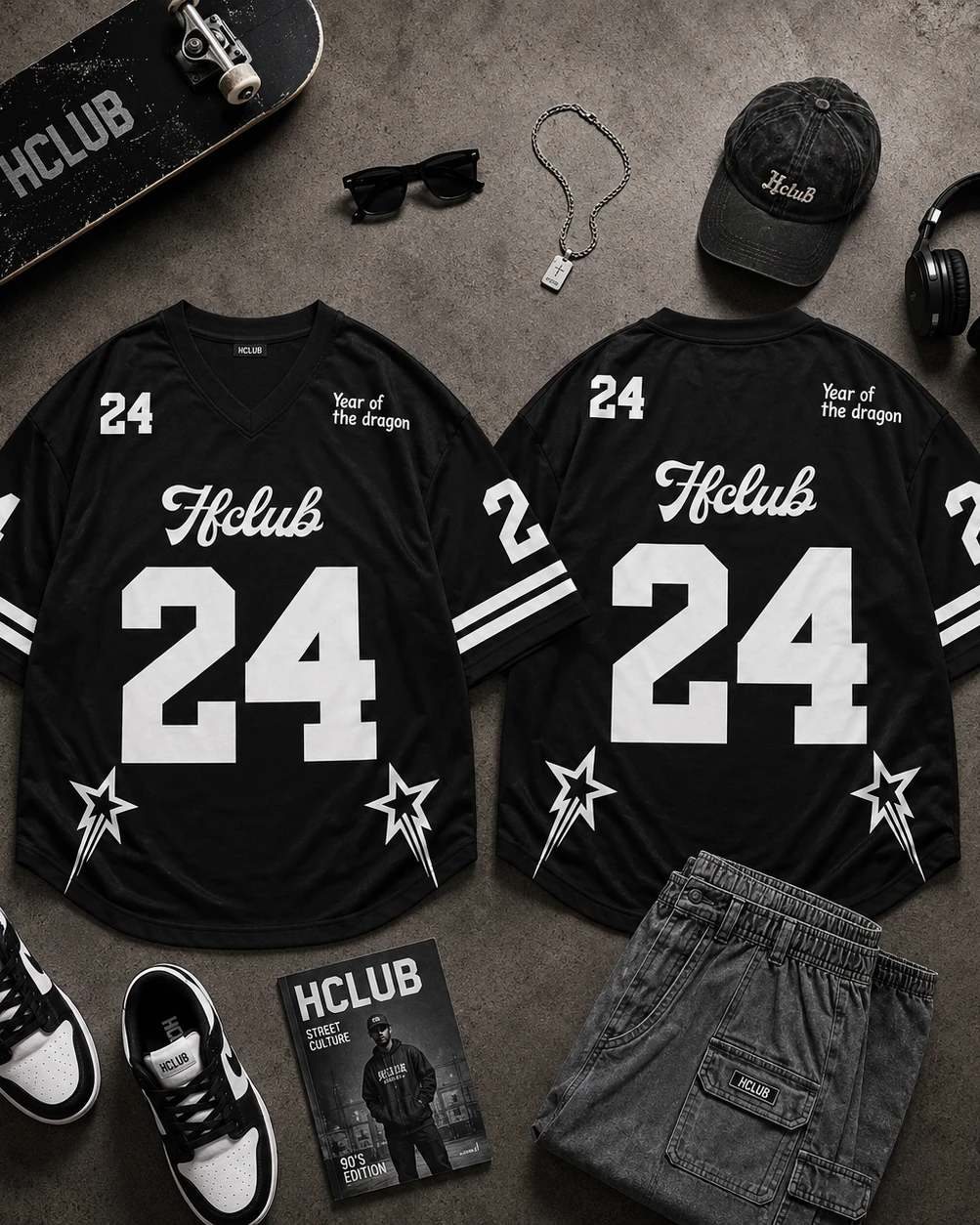 Unisex Oversized Sports Jersey Collection | Premium Streetwear V-Neck T-Shirts | Urban Fashion Tees for Men & Women