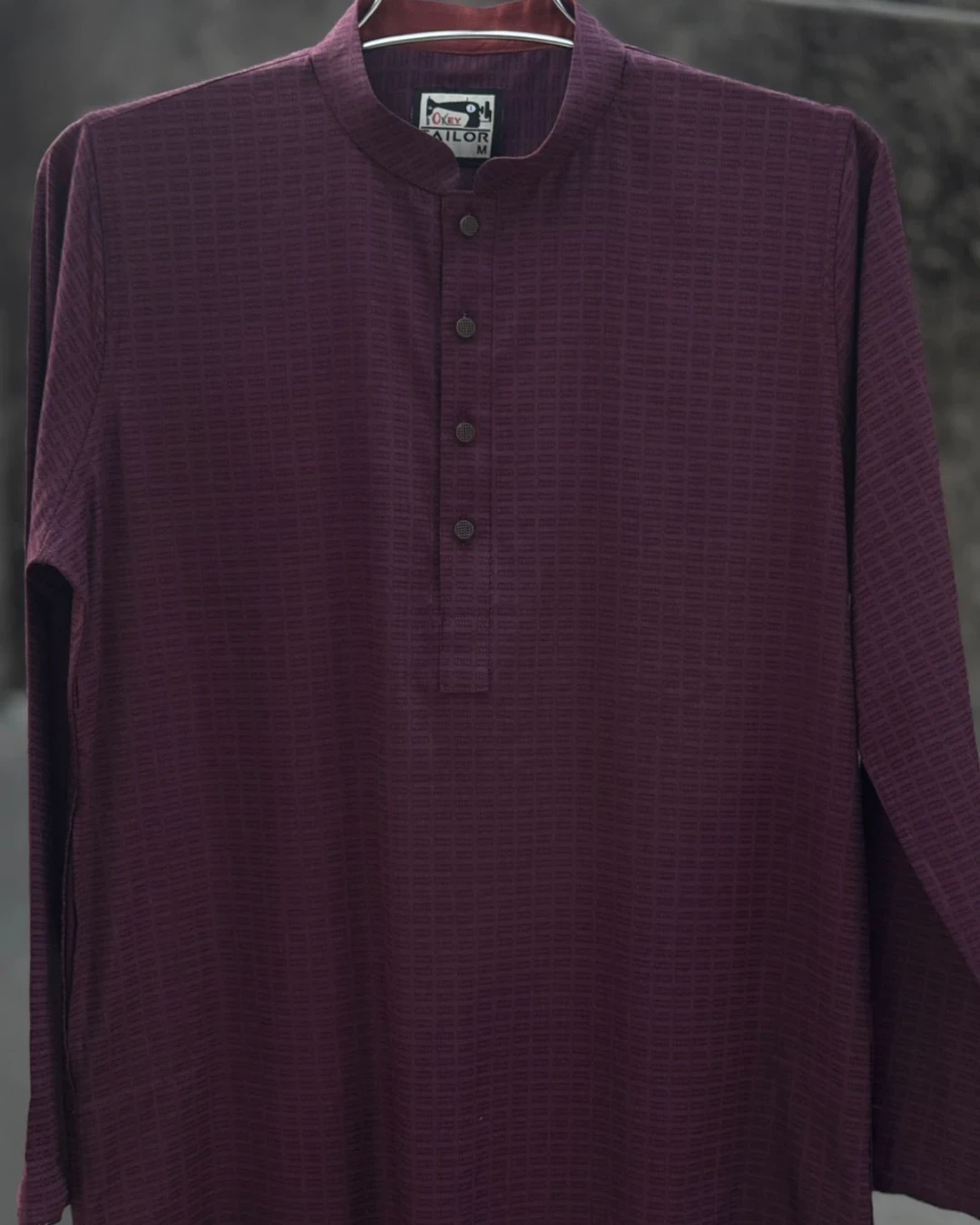 Red Textured Panjabi