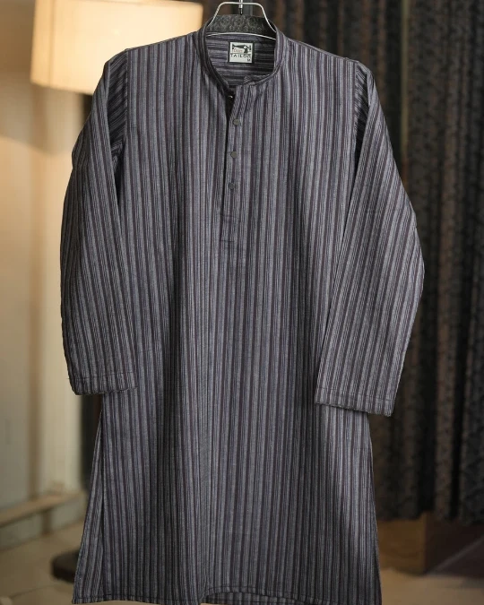 Charcoal Stripe Panjabi