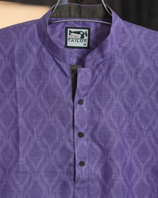 Royal Purple Jacquard Panjabi