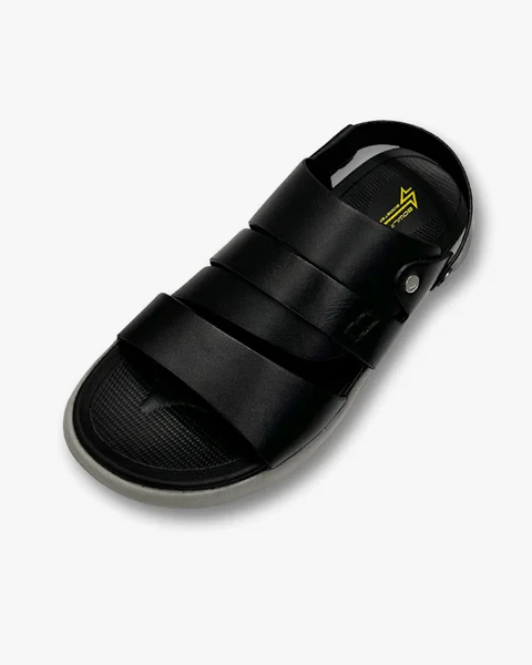 Bowling Booster Leather Sandal-1-Black