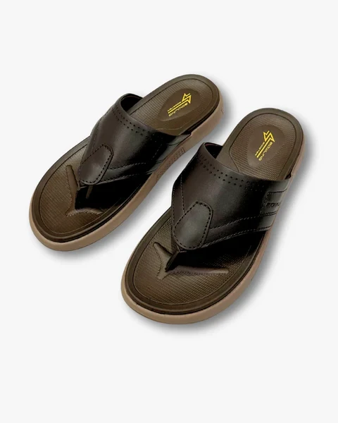 Bowling Booster Leather Sandal Coffee