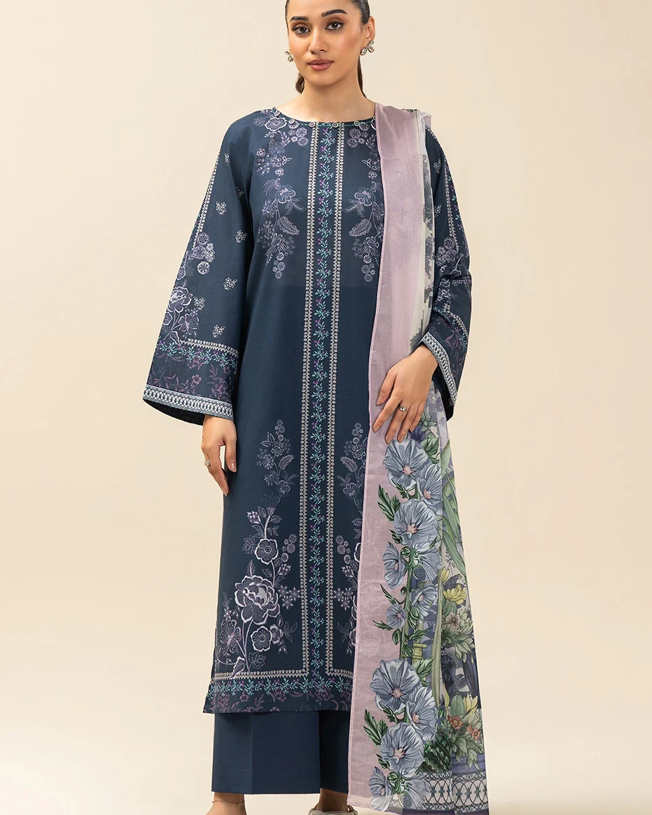 Beechtree 3 piece Unstitched Printed Lawn suit