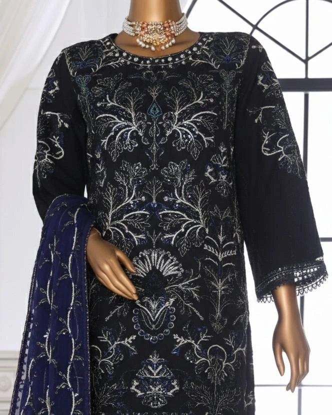 Pakistani Ankahi Embroidered Unstitched Georgette Three Piece - Mirage