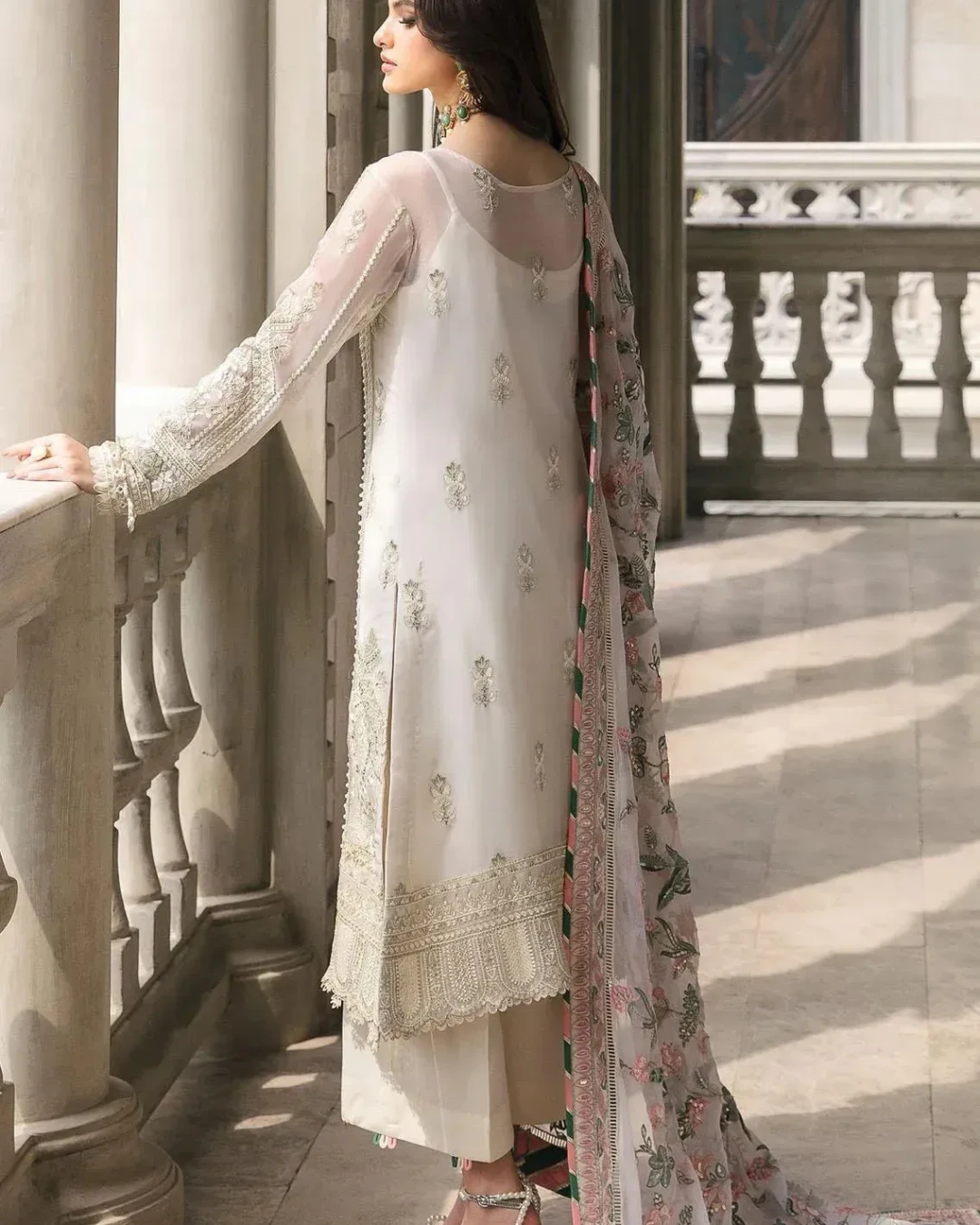 Pakistani Zaha by Gulaal Unstitched Luxury Chiffon Three Piece - Pearl Bush