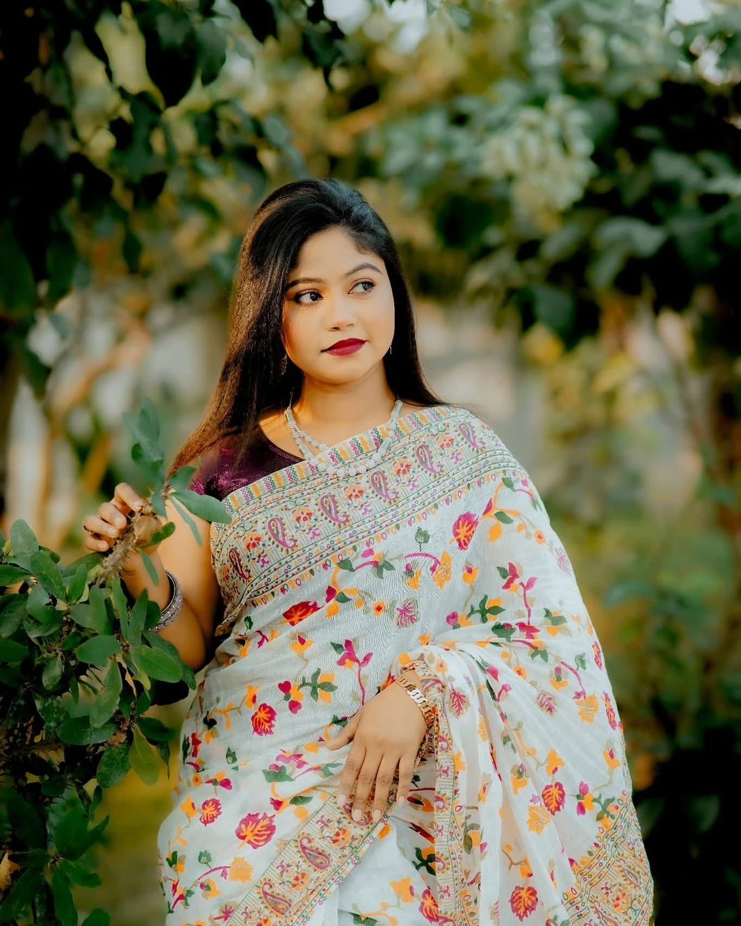 Vairal Afsan Print  Saree