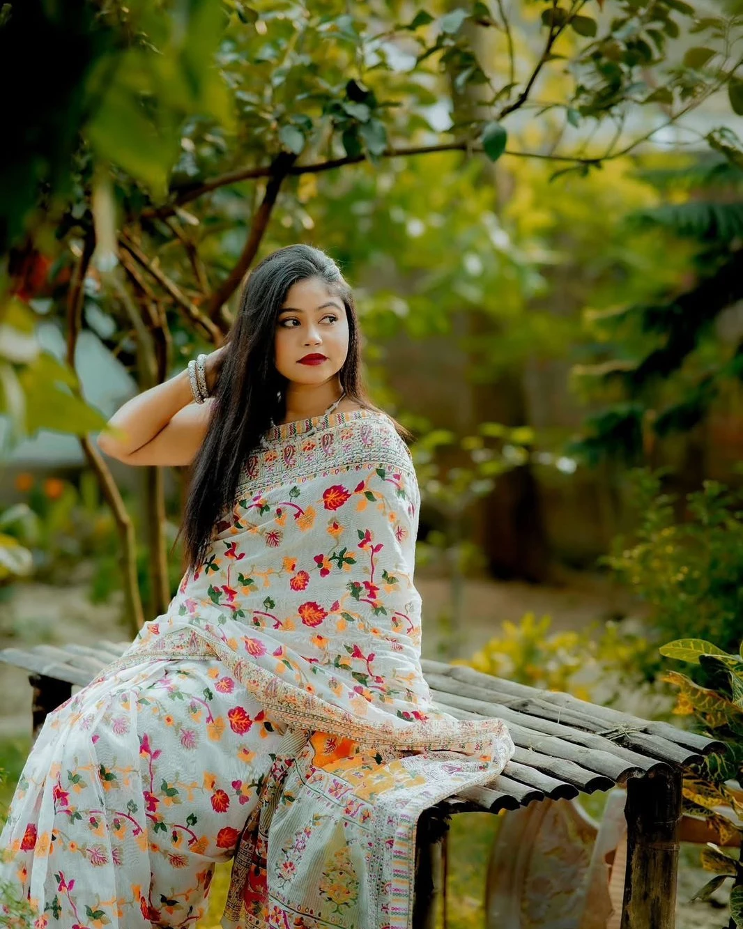 Vairal Afsan Print  Saree