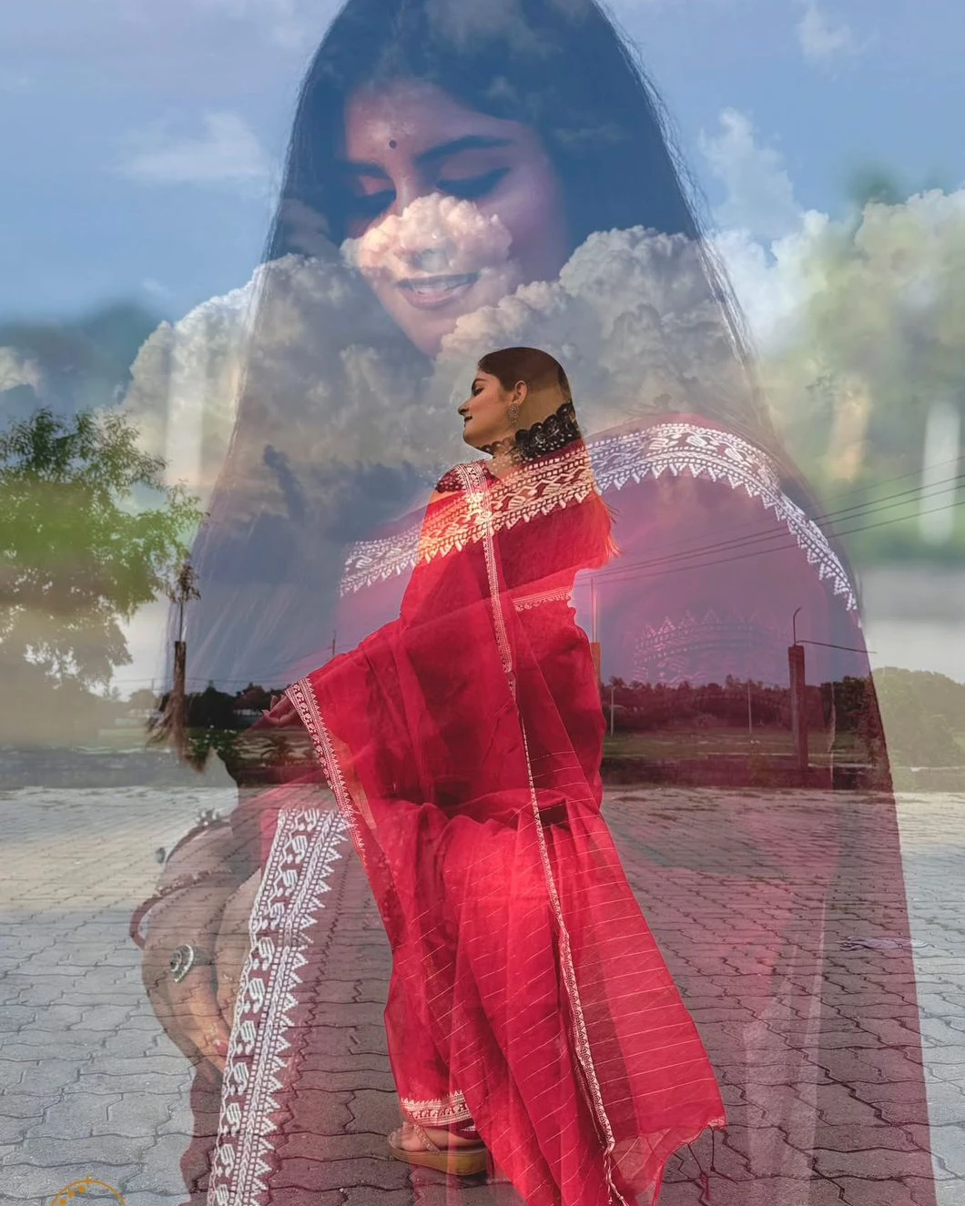 Exclusive Fashionable Trendy Tangail Half Silk Nakshi Paar Saree