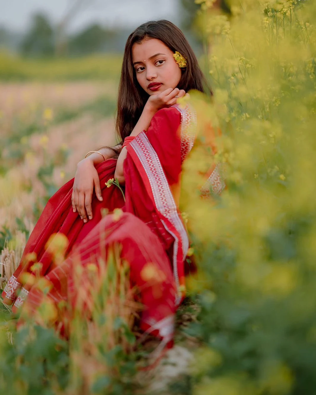 Exclusive Fashionable Trendy Tangail HalfSilk Nakshi Pair Saree