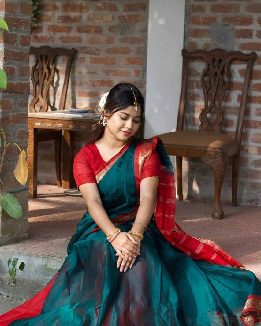 Tangail Tat Madurai Mercerized Cotton Saree-1