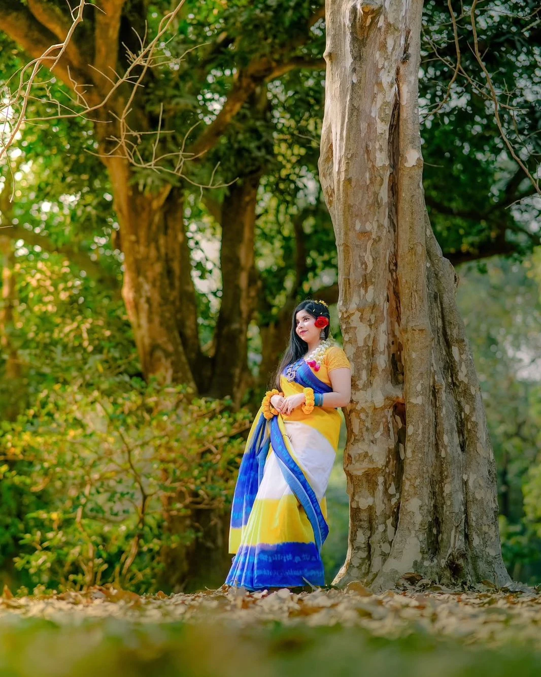 Women's Exclusive Chanderi Silk Multi-Color Saree