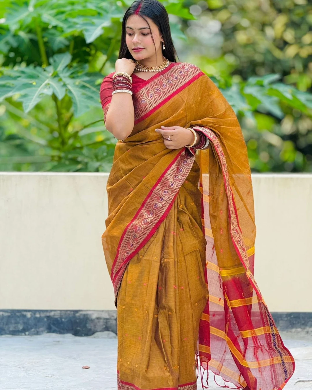 Women's Tangail Tat Madurai Maslaice Cotton Saree