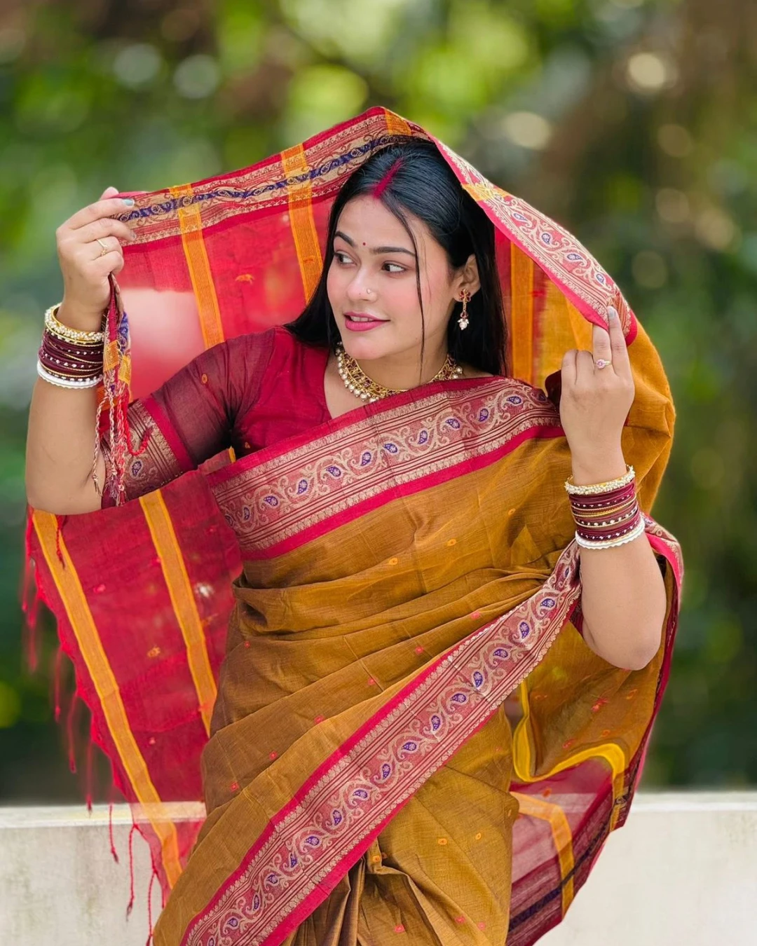 Women's Tangail Tat Madurai Maslaice Cotton Saree
