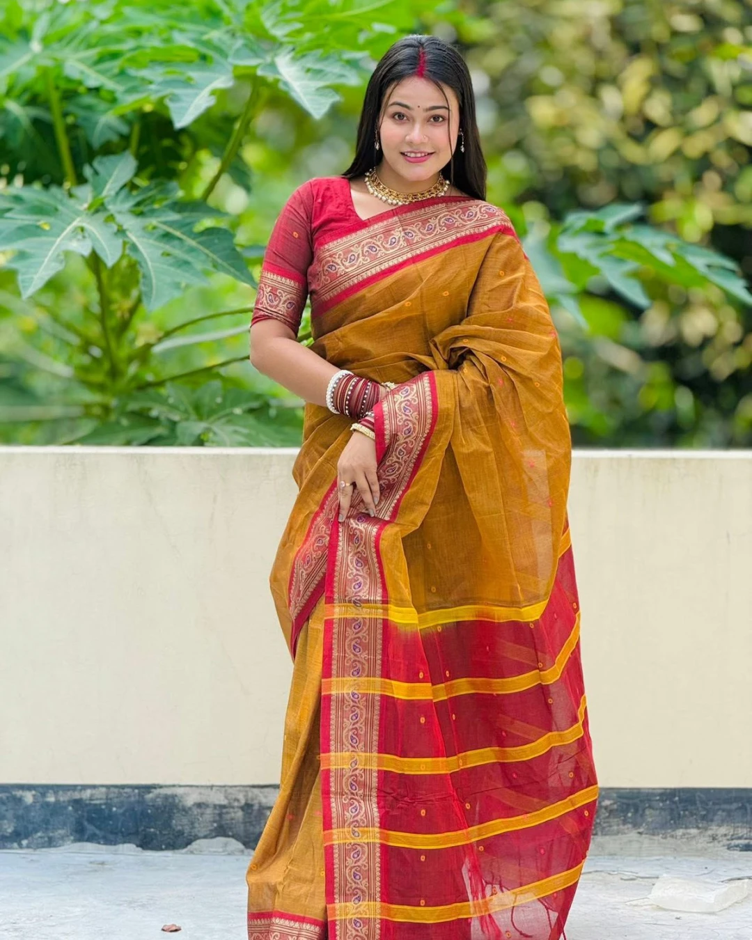 Women's Tangail Tat Madurai Maslaice Cotton Saree