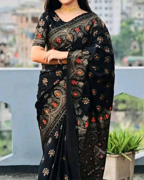 Exclusive Designer Screen Print Japani Silk Saree