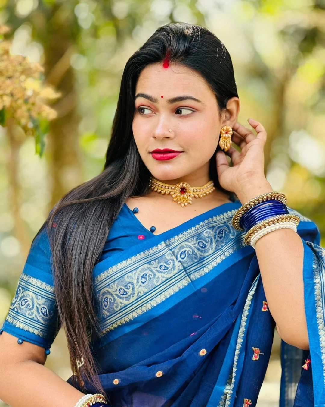Women's Tangail Tat Madurai Maslaice Cotton Saree-1