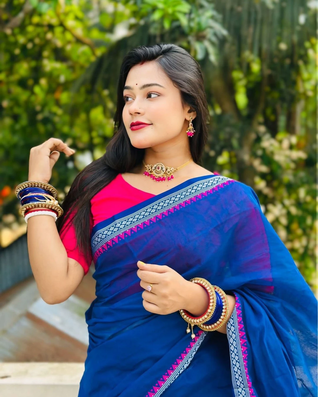 Women's HalfSilk Nakshi Pair Saree 2