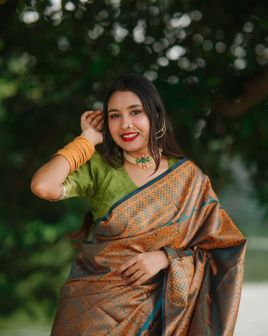 Women's Soft Silk Kanjivaram Katan Saree 1