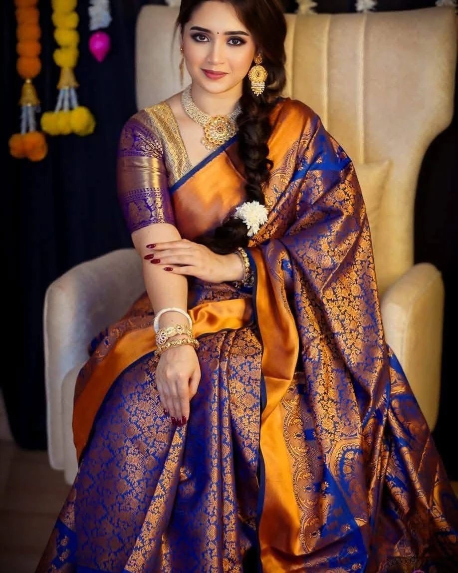 Women's Soft Silk Kanjivaram Katan Saree 2