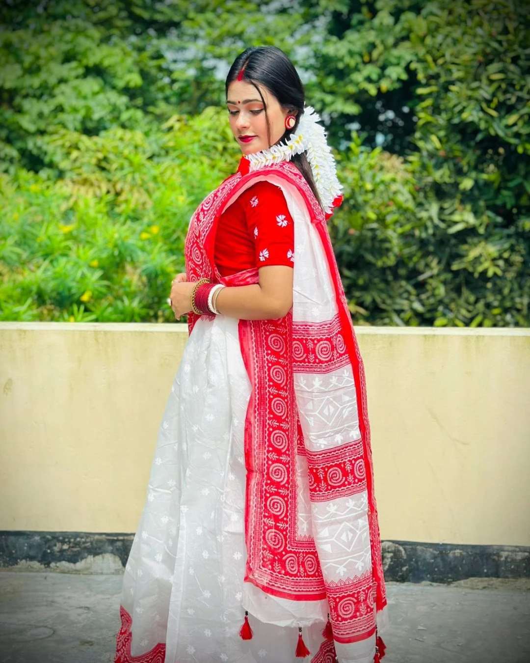 Women's Tangail Tat Trendy Afsan Print Saree 5