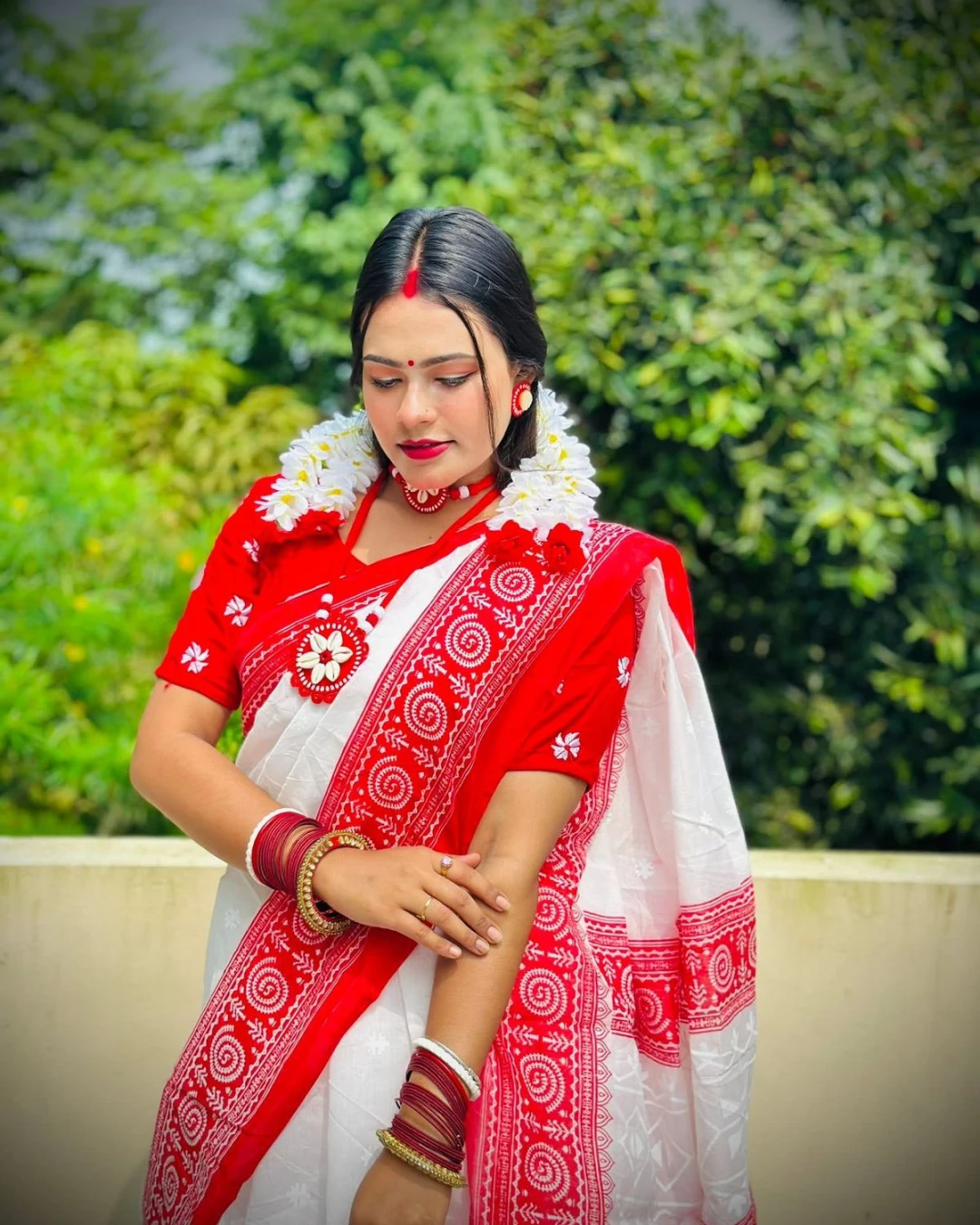 Women's Tangail Tat Trendy Afsan Print Saree 5
