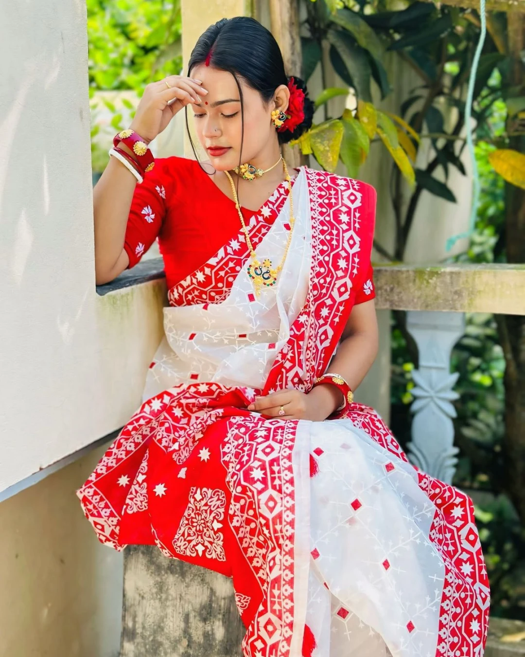 Women's Tangail Tat Trendy Afsan Print Saree 6