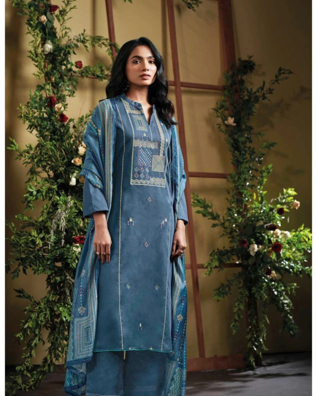 Women's Premium Casual & Festive Cotton 3-Piece Suit
