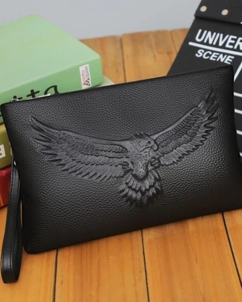 GARB Luxury Soft Leather Men’s Clutch Bag – Stylish Large Capacity Handbag