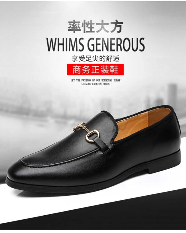 GARB Men’s Double Buckle Loafers – Premium Casual Leather Shoes for Spring & Autumn