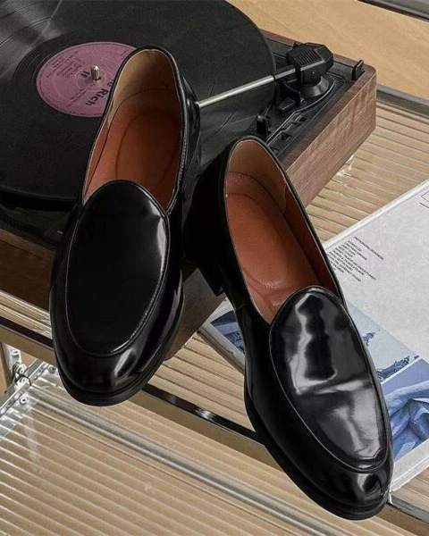 GARB Men’s Glossy Derby Loafers – Premium Business & Formal Dress Shoes