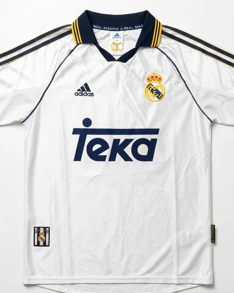 Real Madrid Home 1999-00 Retro Player Edition Football Jersey
