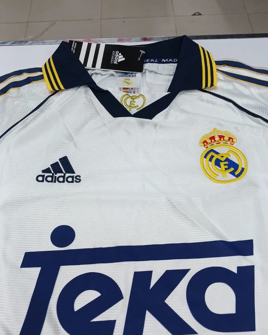 Real Madrid Home 1999-00 Retro Player Edition Football Jersey