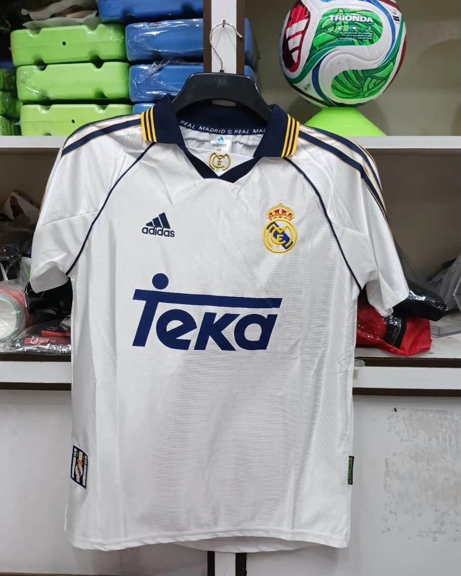 Real Madrid Home 1999-00 Retro Player Edition Football Jersey