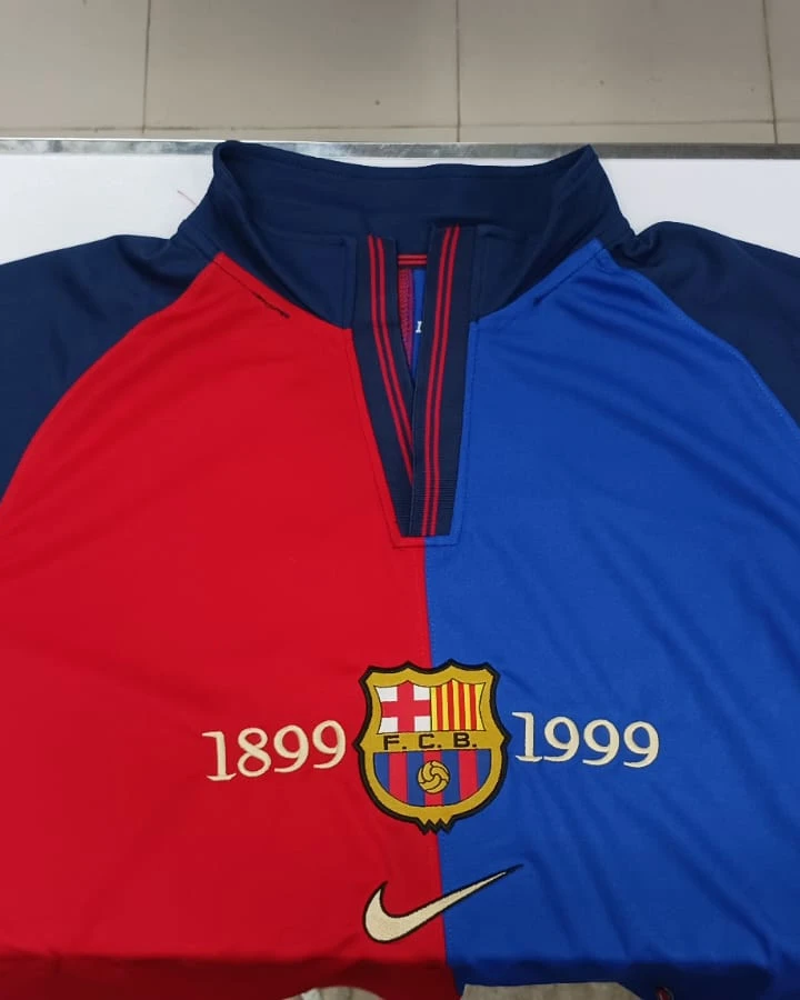 FC Barcelona 1999 Centenary Retro Player Edition Football Jersey