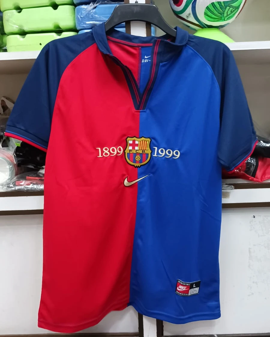 FC Barcelona 1999 Centenary Retro Player Edition Football Jersey