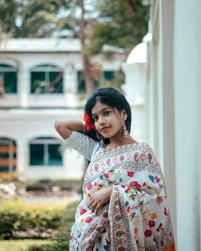 Women's Premium Screenprint Half-Silk Saree