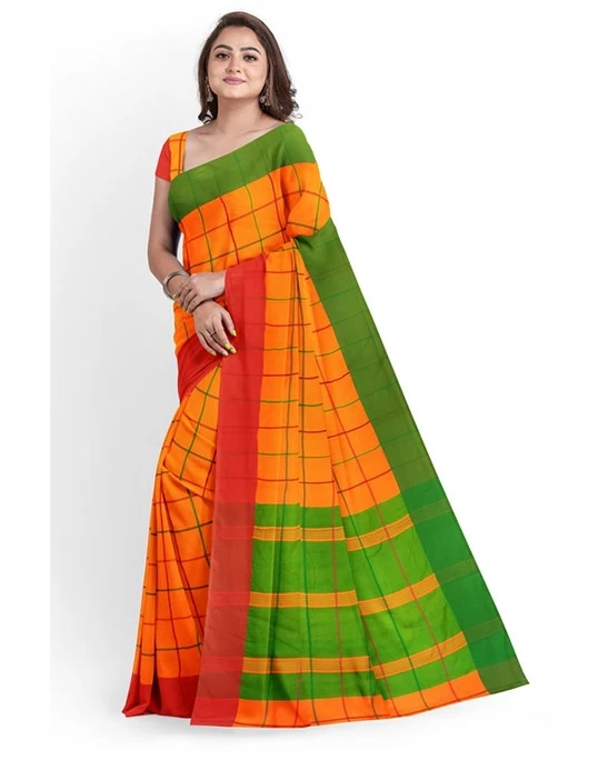 Women's Fashionable Cotton Silk Saree-5