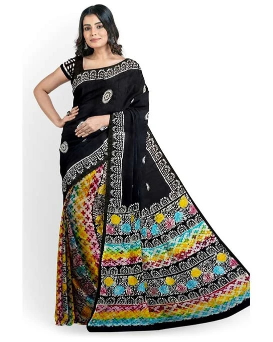 Women's Fashionable Cotton Batik Saree MT-2740