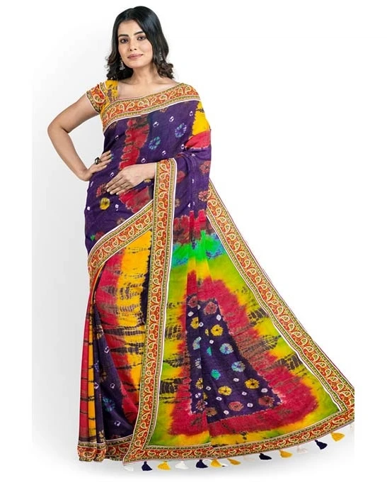 Women's Fashionable Shibori Tie Dye Saree MT-2301