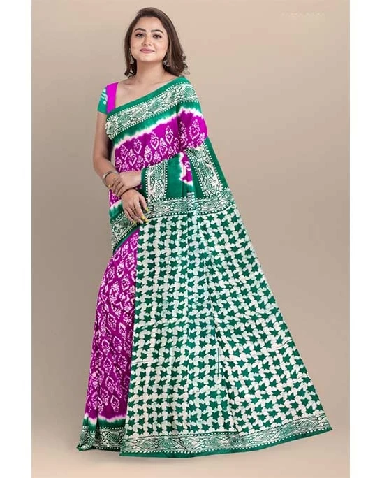 Women's Fashionable Cotton Batik Saree MT-2089